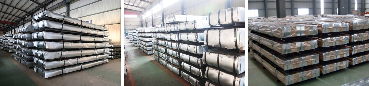 corrugated metal sheets